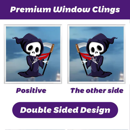 Halloween Window Clings Decorations,9 Sheets Reusable Static Cute Decals Stickers for Home Office Glass Window Door Wall Holiday Party Indoor Outdoor Decor