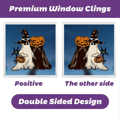 102 Pcs Halloween Window Clings, Halloween Window Decorative Stickers for Decorations Holiday outside Decorations(8X12Inch)