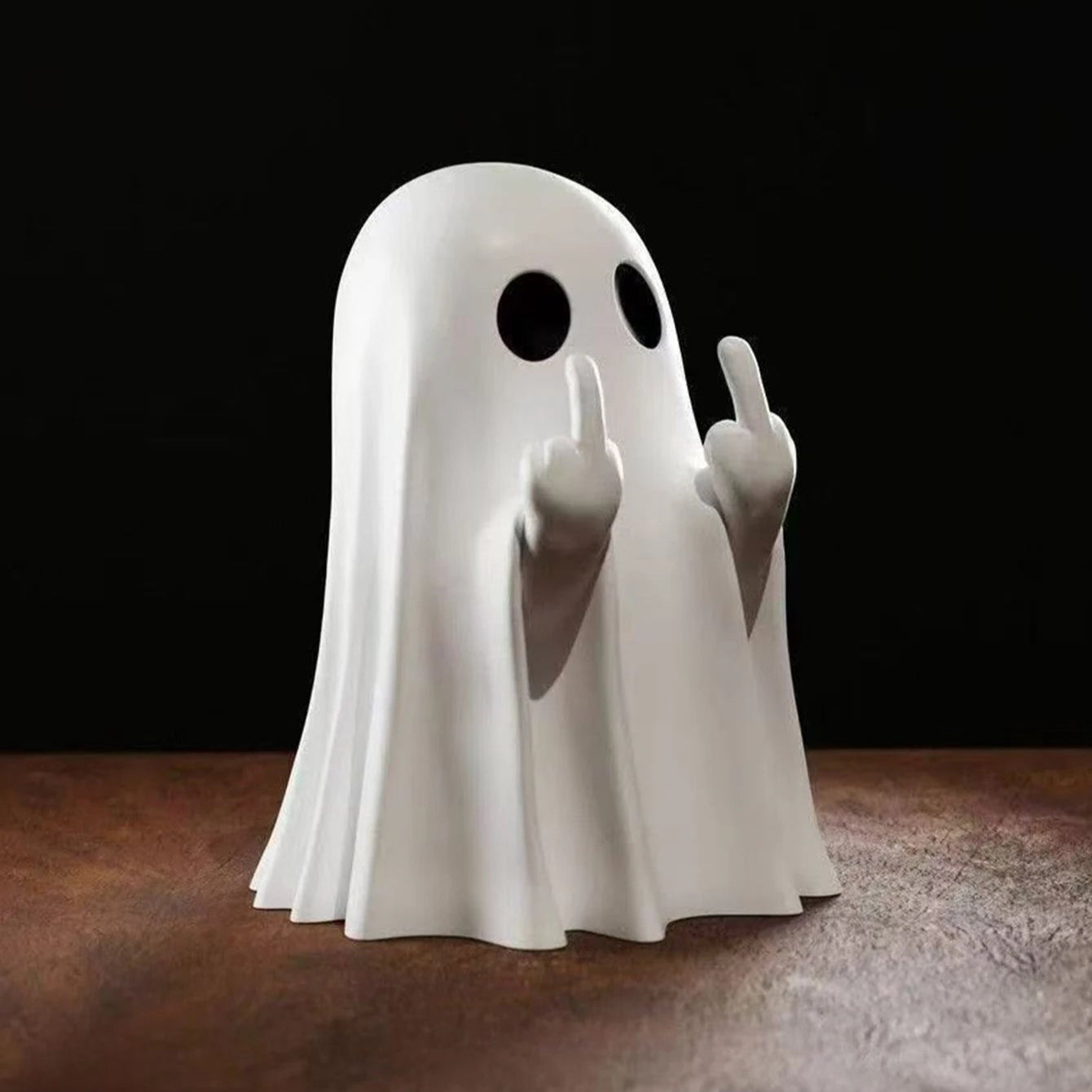 1Pc Middle Finger Ghost Statue, 7.5Cm Terrifying Ghost Decoration, Halloween Ghost Small Statue Ghost Decoration