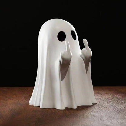 1Pc Middle Finger Ghost Statue, 7.5Cm Terrifying Ghost Decoration, Halloween Ghost Small Statue Ghost Decoration