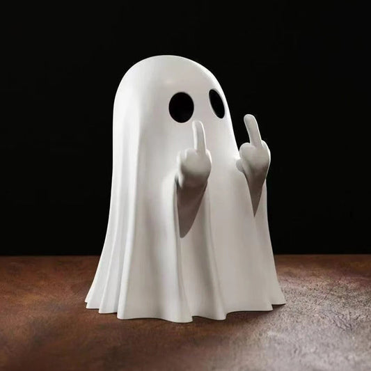 1Pc Middle Finger Ghost Statue, 7.5Cm Terrifying Ghost Decoration, Halloween Ghost Small Statue Ghost Decoration